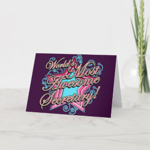 Cartes Pour Fêtes Annuelles Le meilleur secrétaire des mondes
