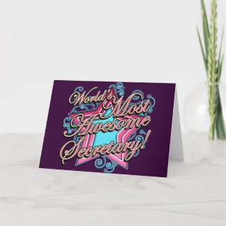 Cartes Pour Fêtes Annuelles Le meilleur secrétaire des mondes