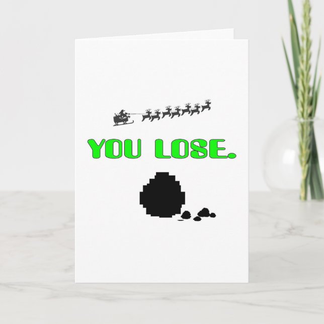 Cartes Pour Fêtes Annuelles Le morceau de Charbon-vous perdent (Devant)