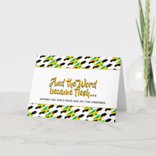 Cartes Pour Fêtes Annuelles Le mot élégant JAMAICA est devenu Flesh CHRISTMAS
