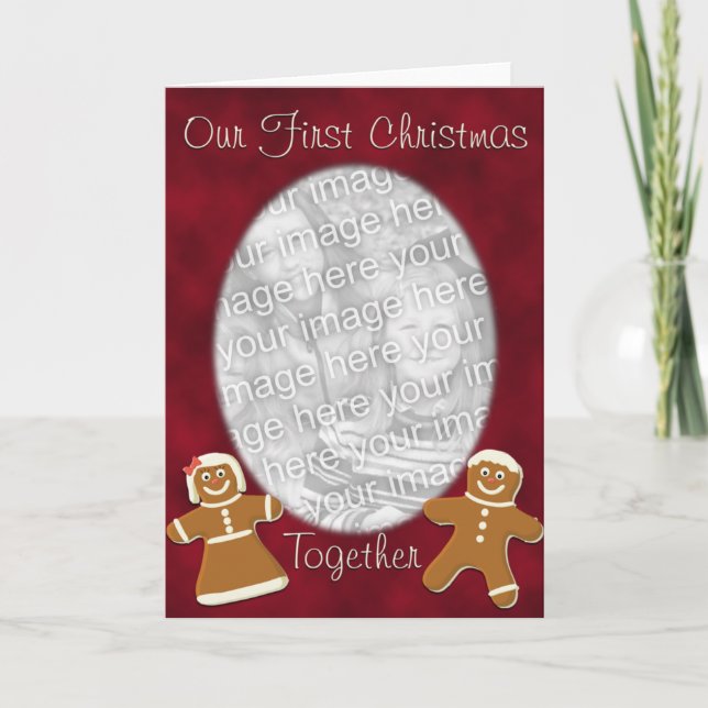 Cartes Pour Fêtes Annuelles Le pain d'épices premier Noël ensemble (Devant)