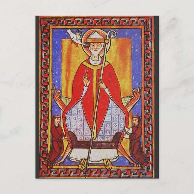 Cartes Pour Fêtes Annuelles Le Pape Saint Grégoire I. Dialogiste (Devant)
