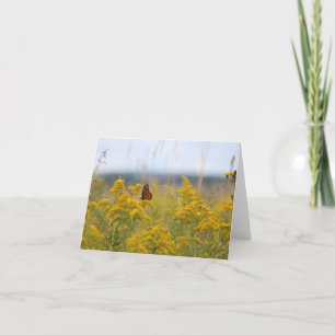 Cartes Pour Fêtes Annuelles Le papillon Monarque dans un film sur l'algue