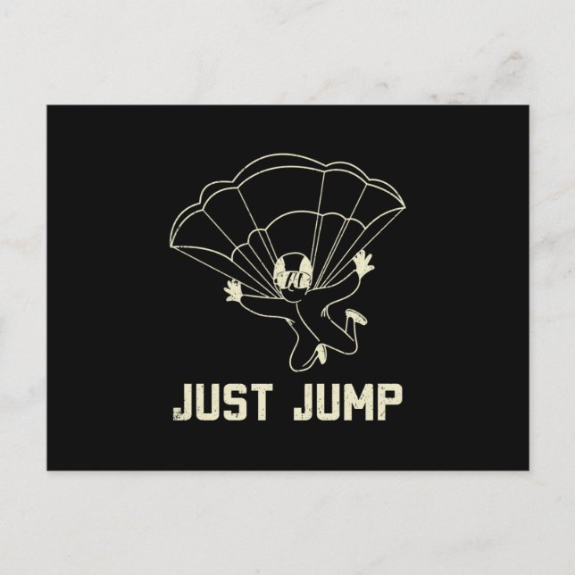 Cartes Pour Fêtes Annuelles Le parachutisme juste sauter (Devant)