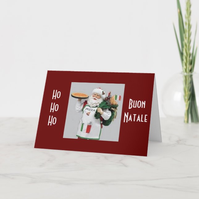 CARTES POUR FÊTES ANNUELLES LE PATRON DE SANTA SAY NATALE (Devant)