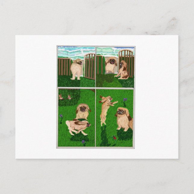 Cartes Pour Fêtes Annuelles Le Pekingese (Devant)