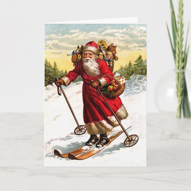 Cartes Pour Fêtes Annuelles Le Père Noël (Devant)