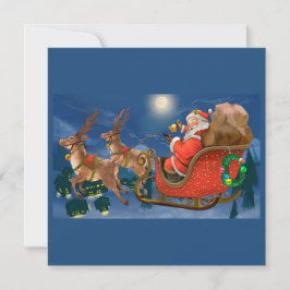 Cartes Pour Fêtes Annuelles Le Père Noël à Sleigh Noël