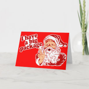 Cartes Pour Fêtes Annuelles Le Père Noël a un gros paquet