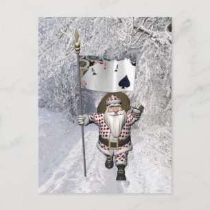 Cartes Pour Fêtes Annuelles Le Père Noël Aime Jouer Au Poker