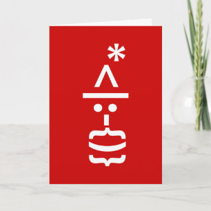 Cartes Pour Fêtes Annuelles Le père noël avec l'émoticône de Noël de barbe