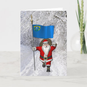 Cartes Pour Fêtes Annuelles Le Père Noël Avec L'Entrée Du Nevada