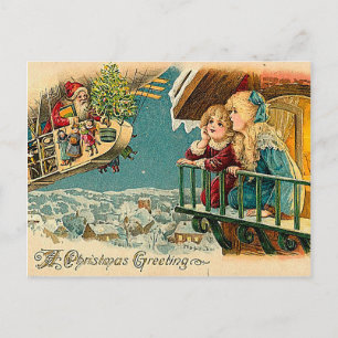 Cartes Pour Fêtes Annuelles Le père noël de attente