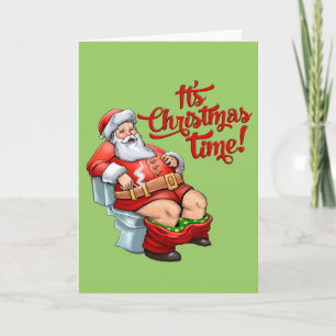 Cartes Pour Fêtes Annuelles Le père noël drôle ayant Noël approximatif