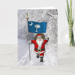 Cartes Pour Fêtes Annuelles Le Père Noël En Caroline Du Sud