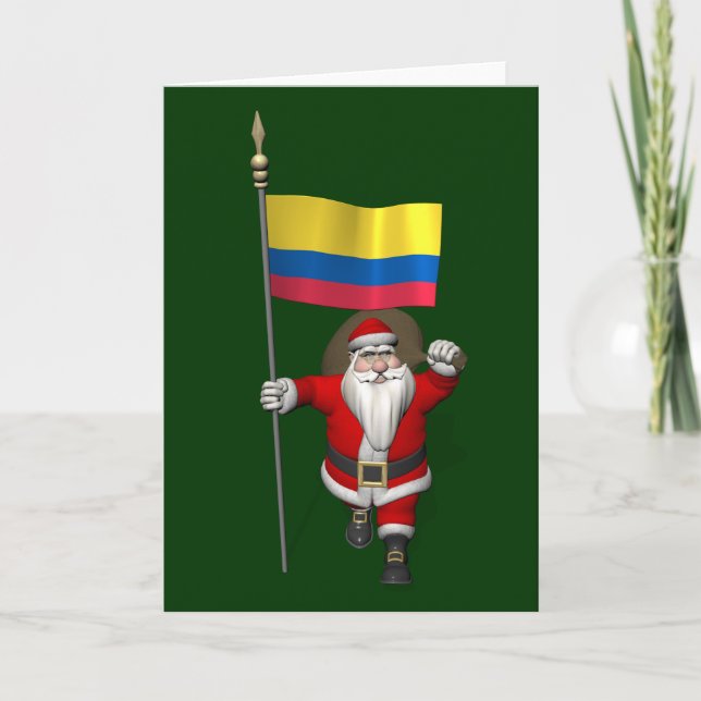 Cartes Pour Fêtes Annuelles Le Père Noël En Colombie (Devant)