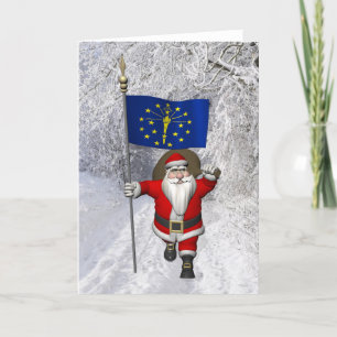 Cartes Pour Fêtes Annuelles Le Père Noël En Indiana