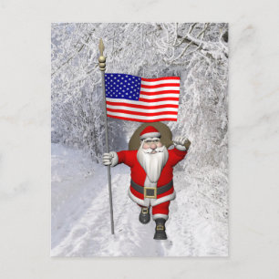 Cartes Pour Fêtes Annuelles Le Père Noël En Paysage Hiver