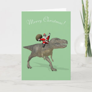 Cartes Pour Fêtes Annuelles Le Père Noël En Train De Circuler Sur Trex