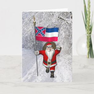 Cartes Pour Fêtes Annuelles Le Père Noël Ensembles Au Mississippi