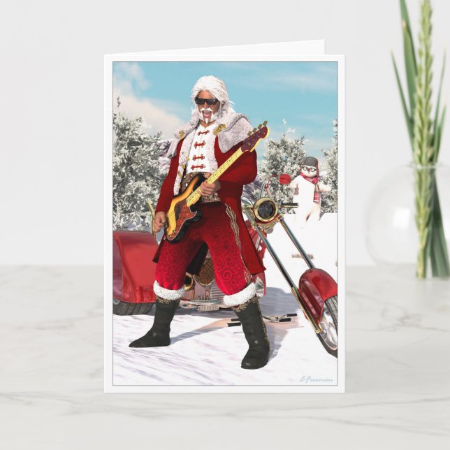 Cartes Pour Fêtes Annuelles Le PÈRE NOËL est de retour en ville (Devant)