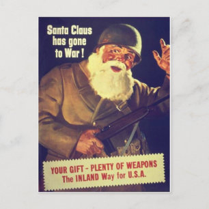 Cartes Pour Fêtes Annuelles "Le Père Noël est parti en guerre !"