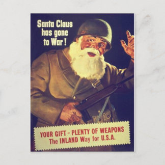 Cartes Pour Fêtes Annuelles "Le Père Noël est parti en guerre !"