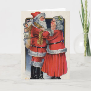 Cartes Pour Fêtes Annuelles Le père noël et Mme