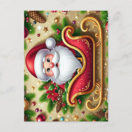 Cartes Pour Fêtes Annuelles Le Père Noël Festif à Sleigh