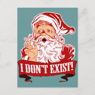 Cartes Pour Fêtes Annuelles Le père noël n'existe pas