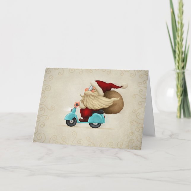 Cartes Pour Fêtes Annuelles Le père noël rapide (Devant)