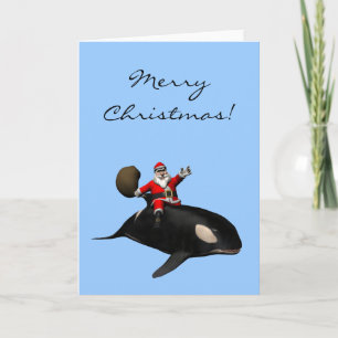 Cartes Pour Fêtes Annuelles Le Père Noël Se Rend Sur Orca
