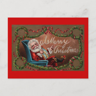 Cartes Pour Fêtes Annuelles Le Père Noël souffle Joyeuse Fumée de Noël !