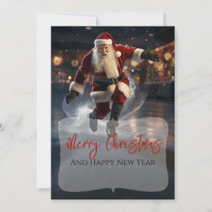Cartes Pour Fêtes Annuelles Le Père Noël sur la glace