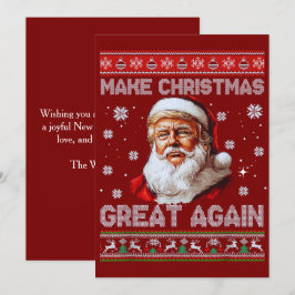 Cartes Pour Fêtes Annuelles Le Père Noël Trump rend Noël super encore rouge