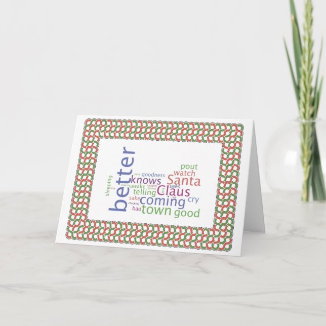 Cartes Pour Fêtes Annuelles Le père noël vient à la ville (Devant)