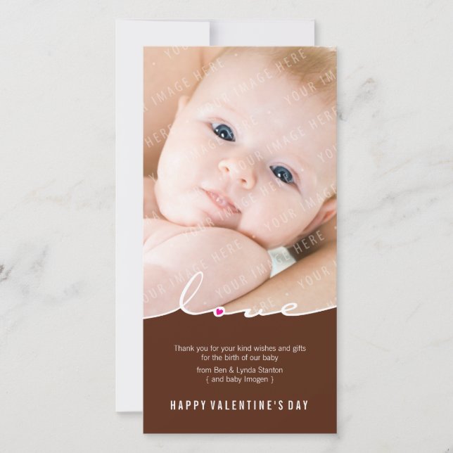 Cartes Pour Fêtes Annuelles LE PHOTOCARD DE VALENTINE : : clivage 7P d'amour (Devant)