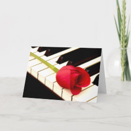 Cartes Pour Fêtes Annuelles Le piano et s'est levé I