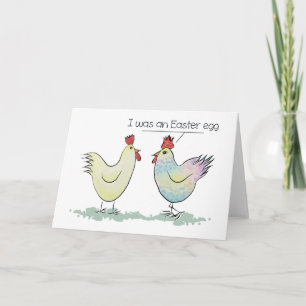 Cartes Pour Fêtes Annuelles Le poulet drôle était un oeuf de Pâques