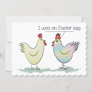 Cartes Pour Fêtes Annuelles Le poulet drôle était un oeuf de Pâques