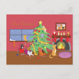 Cartes Pour Fêtes Annuelles Le premier Noël des chatons