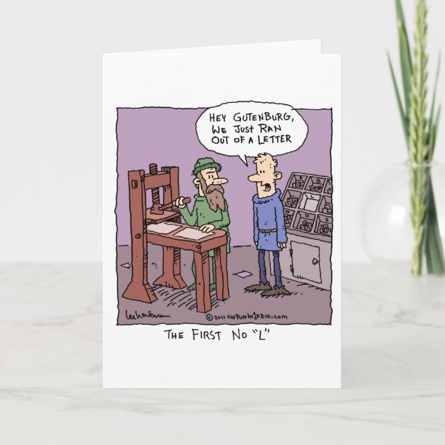 Cartes Pour Fêtes Annuelles Le premier non "L" (Devant)