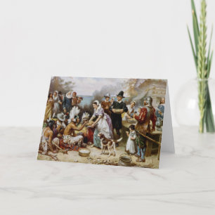 Cartes Pour Fêtes Annuelles Le premier thanksgiving