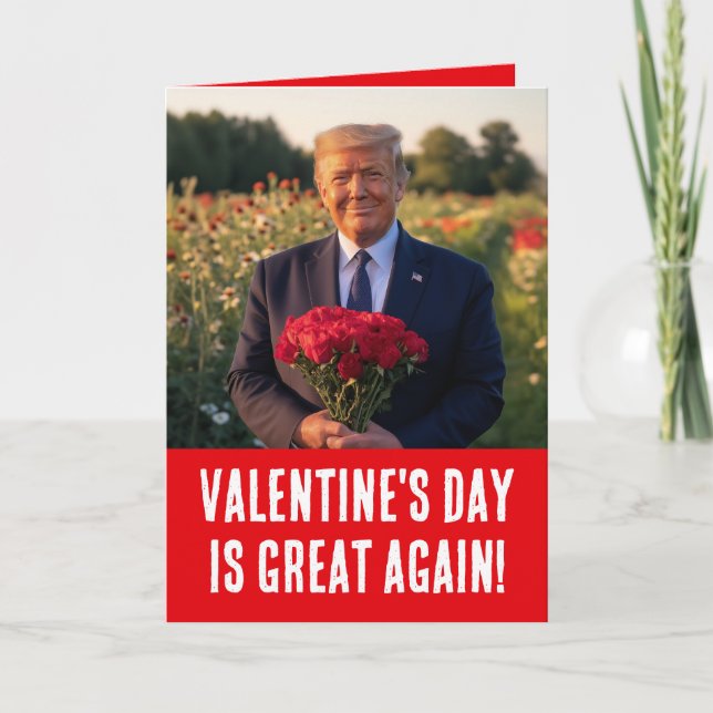 Cartes Pour Fêtes Annuelles Le président Donald Trump 2025 La Saint-Valentin (Devant)