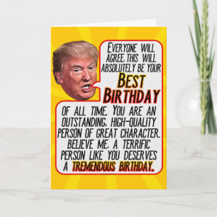 Cartes Pour Fêtes Annuelles Le président Donald Trump est un terrible annivers