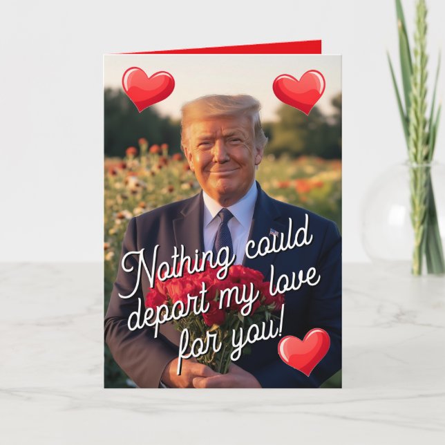 Cartes Pour Fêtes Annuelles Le Président Donald Trump Funny Love Valentines (Devant)