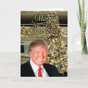 Cartes Pour Fêtes Annuelles Le président Donald Trump salue Noël joyeusement