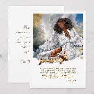 Cartes Pour Fêtes Annuelles Le Prince de la Paix. Ange et bébé Jésus