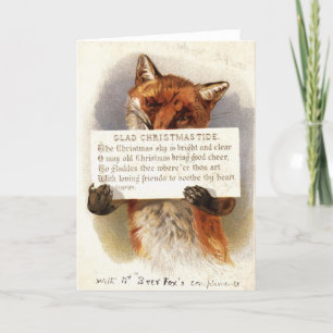 Cartes Pour Fêtes Annuelles Le renard de Noël