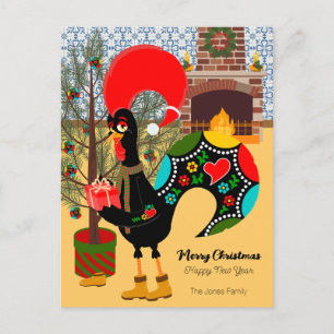 Cartes Pour Fêtes Annuelles Le Rooster Portugais et la joie de donner